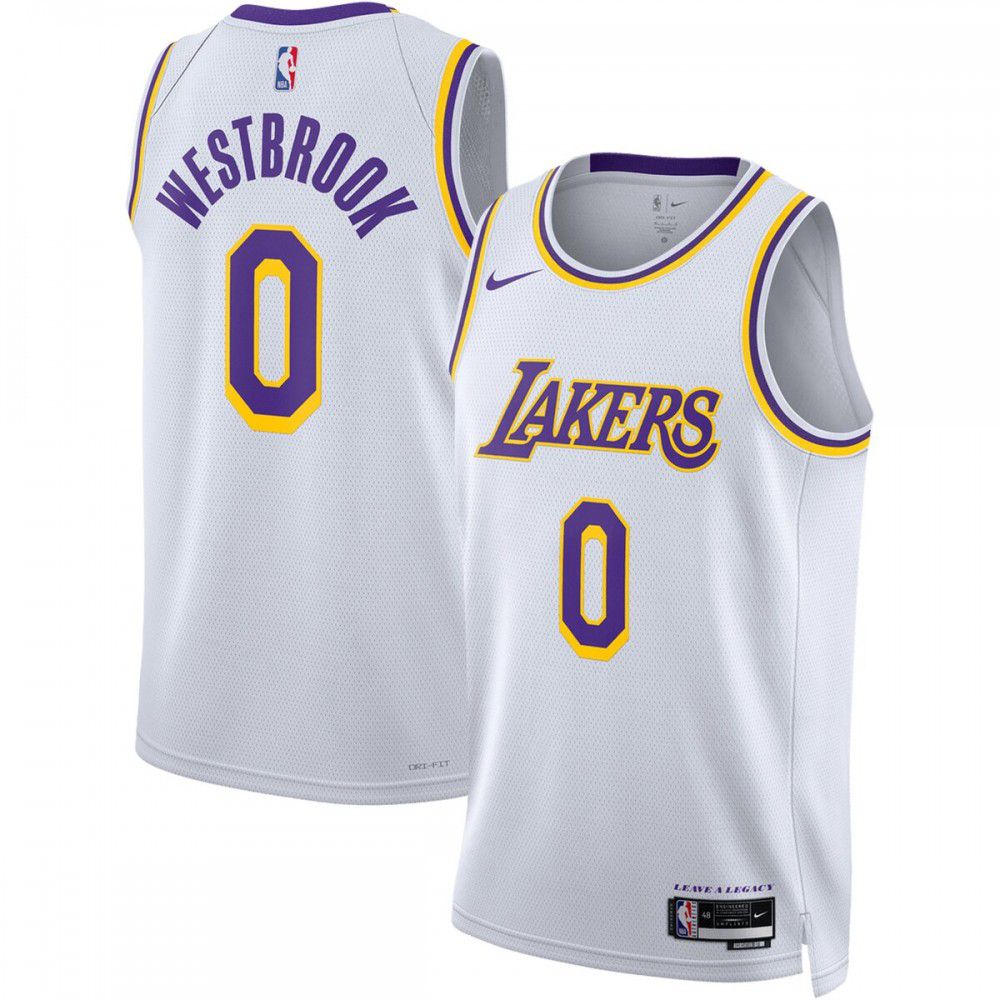 Russell Westbrook Los Angeles Lakers Unisex 2022/23 Swingman Jersey - Association Edition - White-Pro Kit Vault | Brand New 26/27 Sports Jerseys